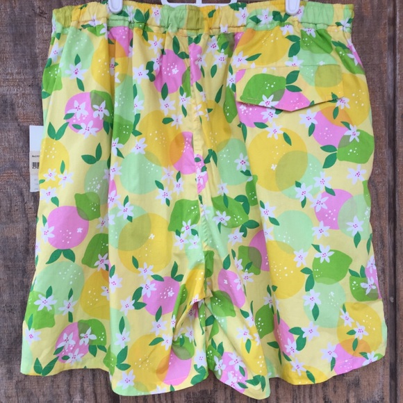 SOLD Lilly  Pulitzer Vintage Swim Trunks Lemonade - Picture 3 of 7